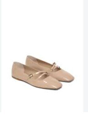 ***NEW*** M.Gemi “The Zoe” Ballet Flats – Sand Patent – Size 40 (EU) /9 (US)